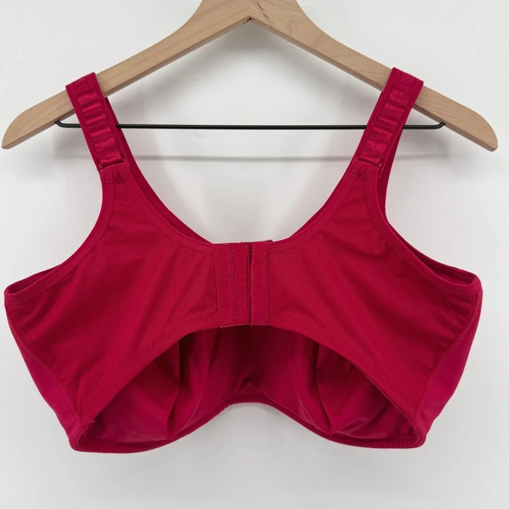Wacoal 855170 Simone Sport Underwire Bra Berry Red Pink 40G Full Coverage Unline - Picture 2 of 8